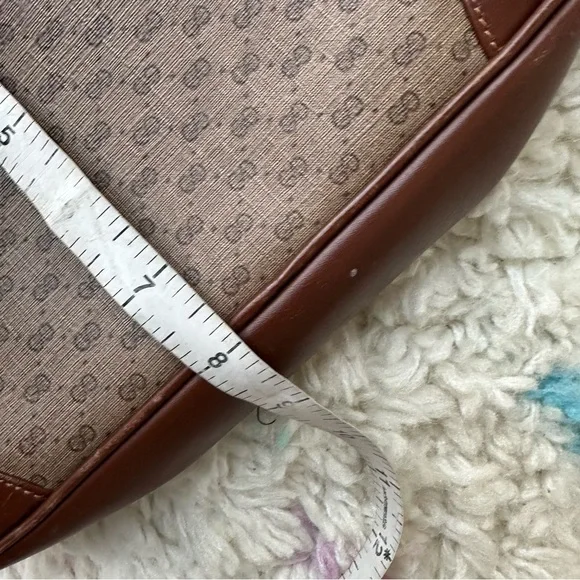 Vintage Gucci Leather Coated Canvas GG Crossbody Bag